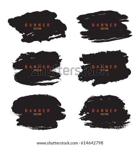 Paint stripe set isolated on white background.Collection of distressed banner.For web site,poster,placard and wallpaper AAA
