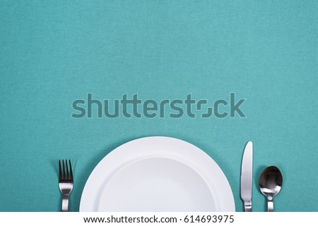 Dinner plate background Royalty-Free Stock Photo #614693975