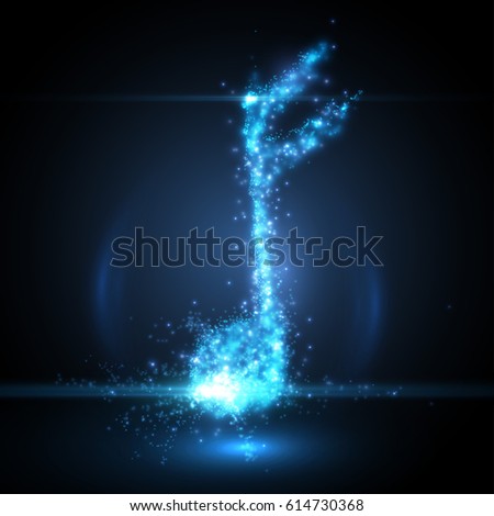 Abstract music note background. Vector illustration