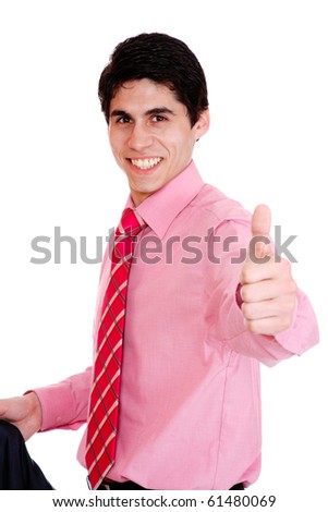 friendly business man isolated over white background