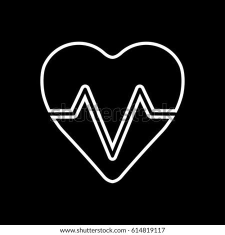 heart impulse icon vector