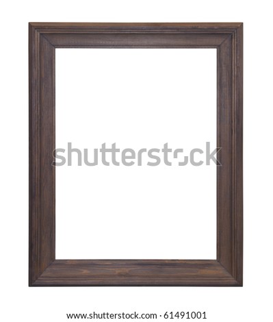 Wooden picture frame with clipping path
