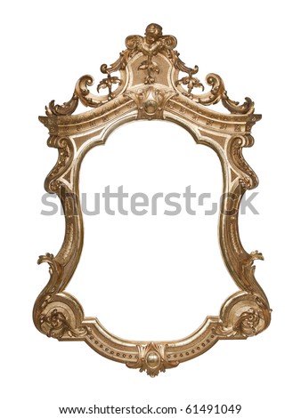 Ornate vintage frame with clipping path Royalty-Free Stock Photo #61491049