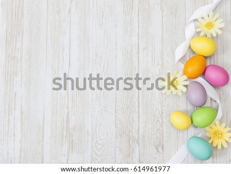 Easter Eggs Spring Background Royalty-Free Stock Photo #614961977