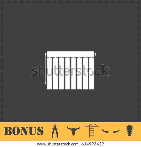 Jalousie icon flat. Simple vector symbol and bonus icon