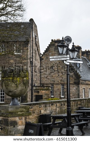 Medieval castle in Edinburgh, Scotland, UK