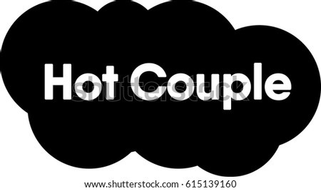 Hot Couple Party props for marriage, bachelor party, house party, event. vector illustration.