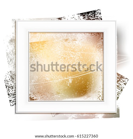 smudge and smear a brush in a frame, vector  background, illustration clip-art