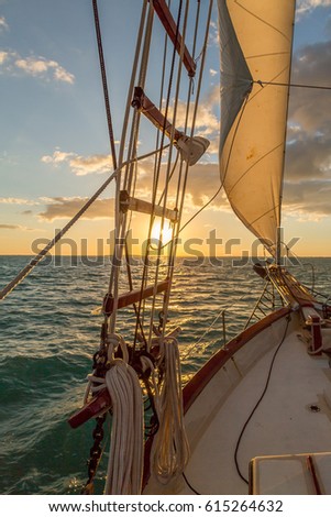 Sailing in the Keys Waiting for Sunset