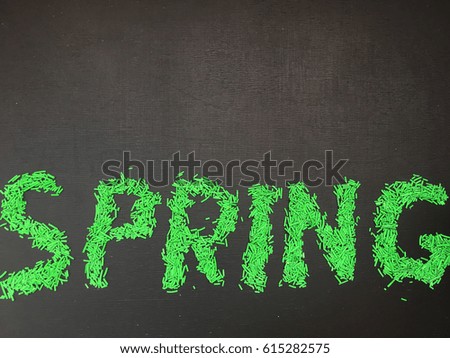 Spring.Rustic spring. Spring word for bakery. 