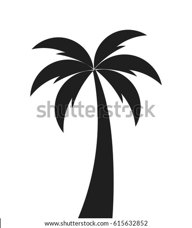Palm tree shape icon. Vector illustration