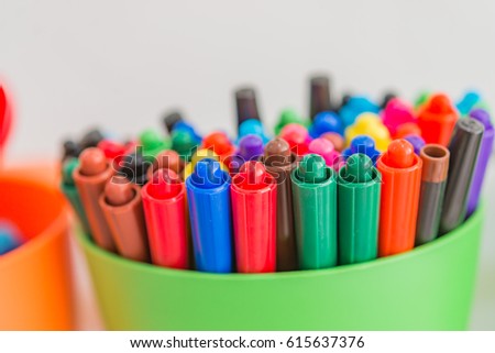 A lot of color pencil for abstract background