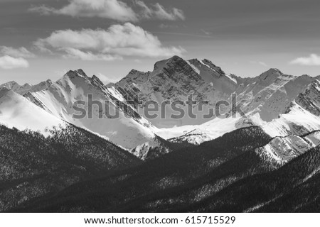 Rocky Mountains on a spring day