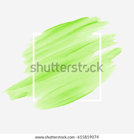 Brush painted abstract background watercolor design illustration vector over square frame. Perfect acrylic design for headline, logo and sale banner. 