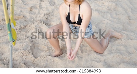 Women volleyball Beach summer sport outdoor 