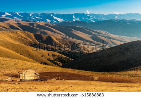 Steppe Kazakhstan, Trans-Ili Alatau, plateau Assy near Almaty city