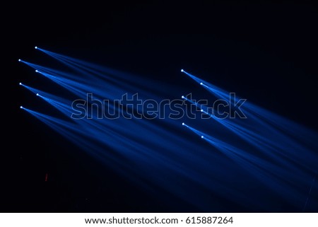 Vector stage spotlight with laser radiation
