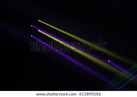 Vector stage spotlight with laser radiation
