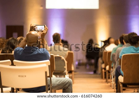 Smart phone view of concert 