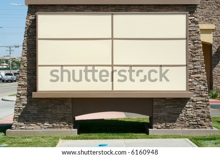 Blank Community Shopping Center Sign