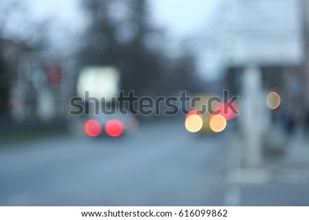 Abstract blur traffic jam on the road background