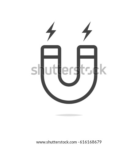 Magnet icon vector Royalty-Free Stock Photo #616168679