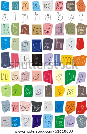 ration of large letters of the alphabet
