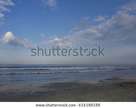 Storm's approaching the beach on a summer day at the seaside, Black Sea, Europe