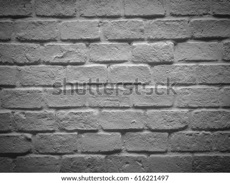 White wall brick pattern with vignette