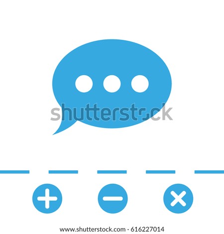 chat icon vector illustration. Flat design style