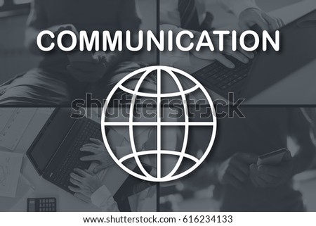 Global communication concept illustrated by a picture on background