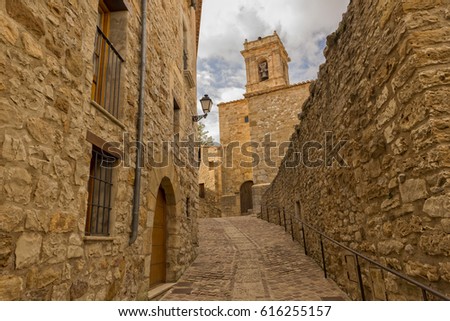 The town of Culla in Castellon, Valencia Royalty-Free Stock Photo #616255157