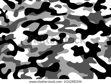 texture military camouflage repeats seamless army black white hunting Royalty-Free Stock Photo #616288346