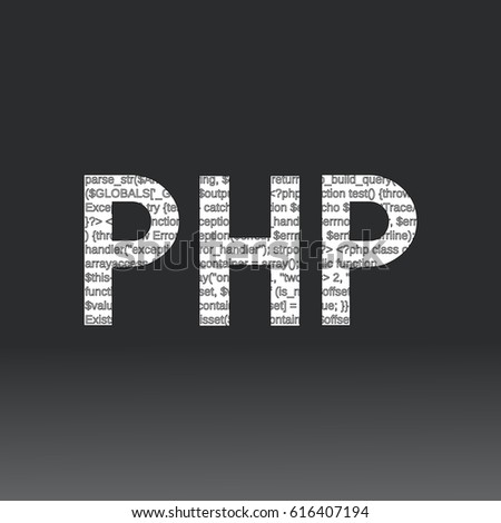 PHP language sign. Vector illustration