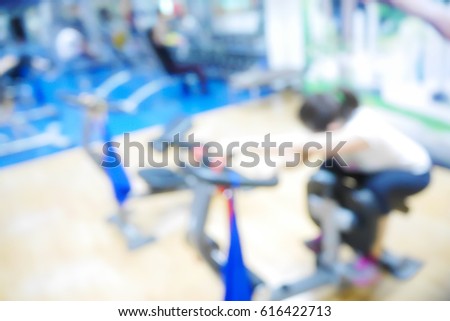 Picture blurred  for background abstract  of fitness center