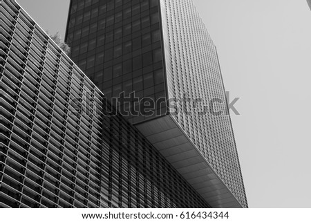 Black and white photography of architecture architectural detail photo city