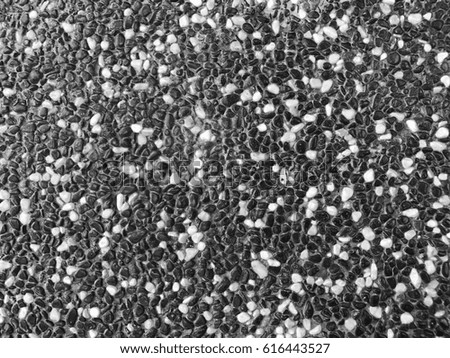 pattern background : pattern of black and white small granite wall