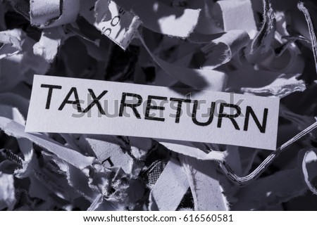 shredded paper tax return