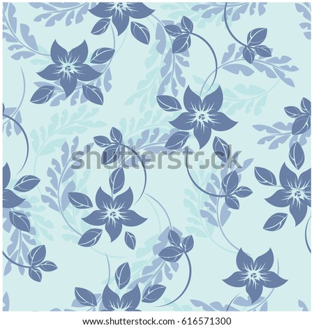 vector seamless pattern flowers and floral pattern illustration