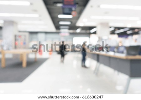 Abstract blur and bokeh beautiful luxury shopping mall and department store interior for background