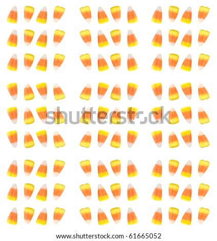 Sweet halloween Candy Corn isolated on a white background