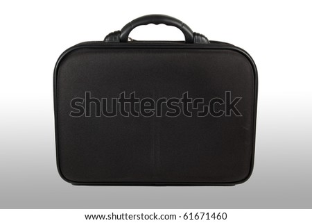 Black bag isolated on a white background.