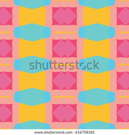 Pattern for textile, pattern fills, web page background, surface textures. Abstract geometric colorful backdrop. Vector illustration. 