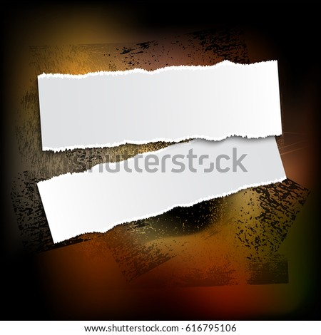 brushstroke and paper on a black background, illustration, clip-art