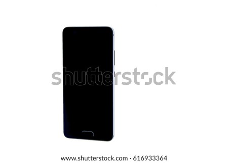 black phone on a white background