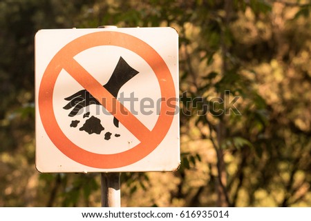 do not pick flower sign 