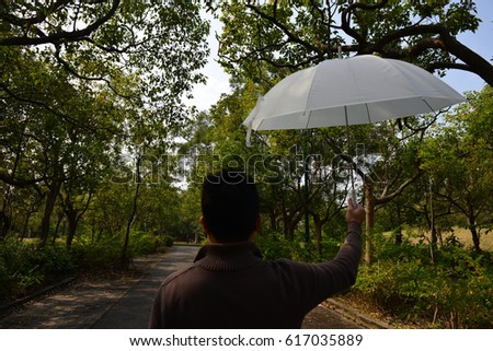 An umbrella will protect you from the rain.