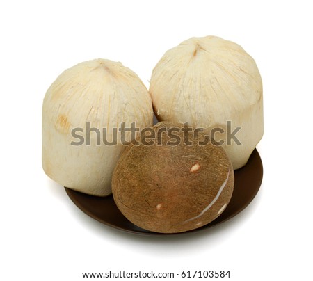fresh coconut isolated on white background
