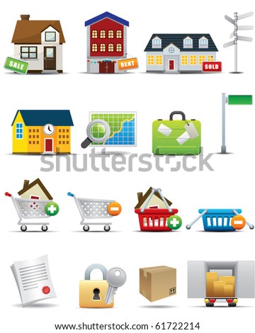 Universal icons Set -- Real Estate Business Icon