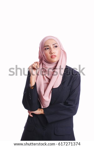 Half length portrait of business woman posing with different body language isolated on white background - business, finance, customer service and studio concept